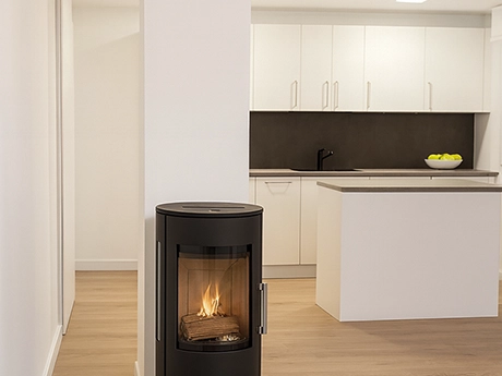 Грамотное оформление каминной шахты в кухне-гостиной Грамотное оформление каминной шахты в кухне-гостиной